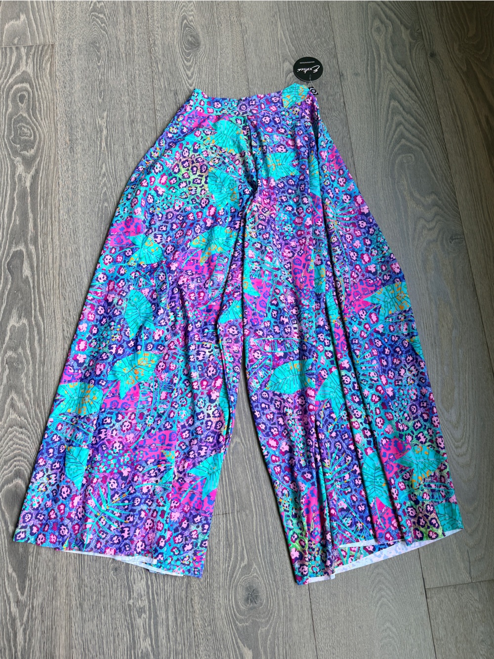 Exotica ExoticAthletica Plant One on Me Silky Palazzo Wide Leg Pant Size Medium